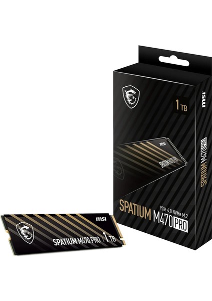 Msı SSD Spatıum M470 Pro Pcıe 4.0 Nvme M.2 1tb R:6000 W:4500