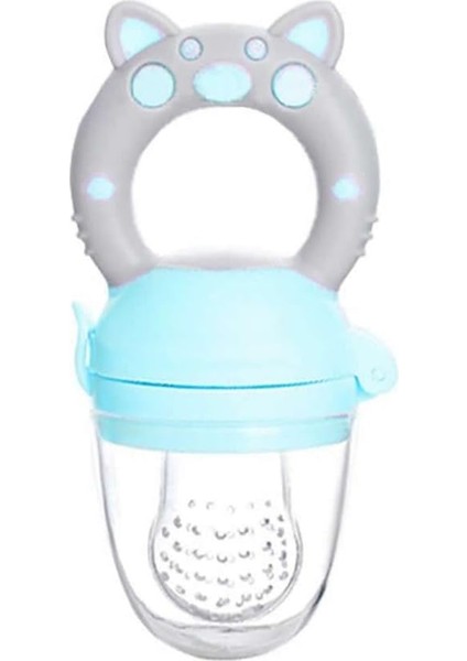 Agubugu Baby – Figürlü ve Kapaklı Meyve Emziği - Mavi