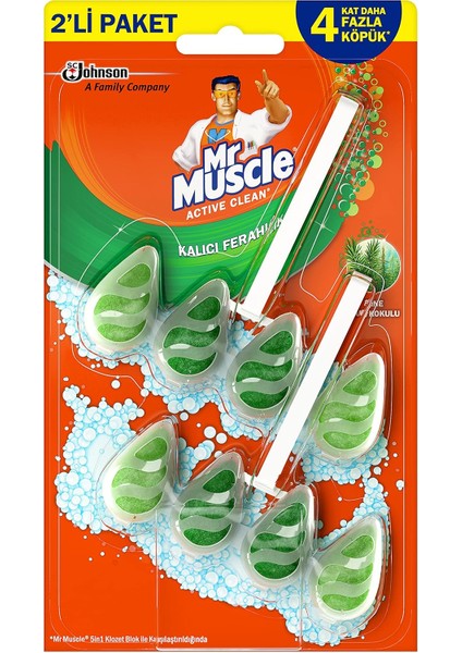 Mr Muscle Active Clean Çam Kokulu 2'li Klozet Bloğu (1 x 2 Adet) modelleri