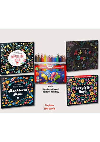 Aşk İle Boya Büyüklere Boyama Kitabı Kolektif 70 Sayfa fiyatları