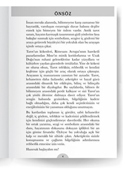 Destina Tarot Takımı - Güleycan Sönmez 54 Sayfa Türkçe Hobi Kitabı 2024 Yayınlı