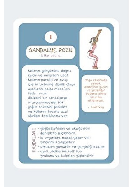 Yoga Kartları 55 Poz ve Rehber Kitap ile 32 Sayfa indirimleri