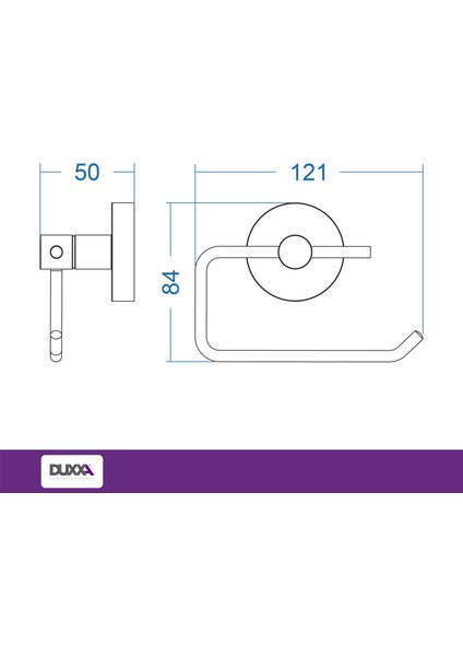 Duxxa Proje Tuvalet Kağıtlık Krom A.1607 modelleri