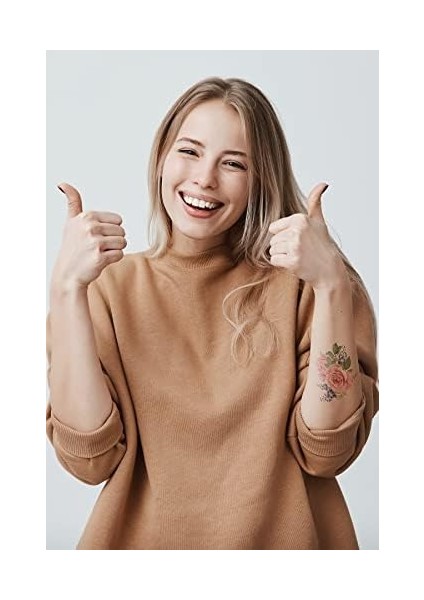 Artikel Gül ve Kelebek Geçici Dövme,geçici Tattoo,vücut Dövme,kol Bilek Dövme,boyun Dövme,sırt Dövme fiyatları