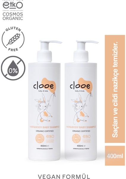 Organik Bebek & Çocuk Saç, Vücut Şampuanı (400ML) - 2'li Fırsat Paketi fiyatları