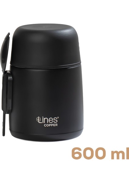 Paslanmaz Çelik Vakumlu Yemek Termosu Beslenme Kutusu Taşınabilir Lunch Box Sefer Tası Siyah 600ML modelleri