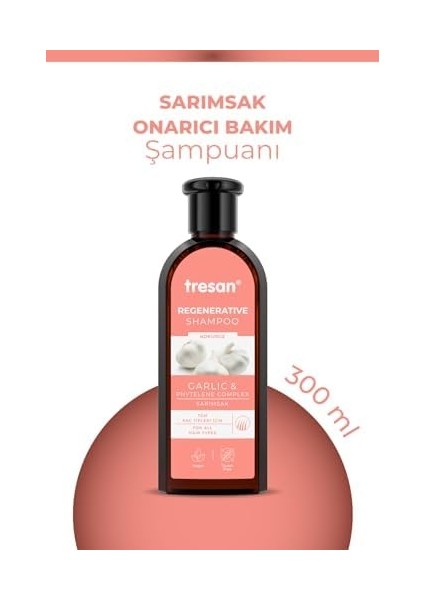 Tresan Sarımsak Özlü Onarıcı Her Saç Tipi Için Bakım Şampuanı 300 ml