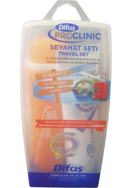 Proclinic Seyahat Seti Diş Fırçası (Turuncu)