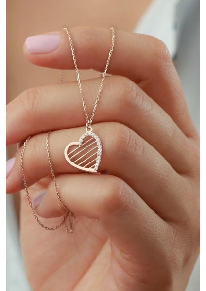 925 Ayar Gümüş Kalp Kolye