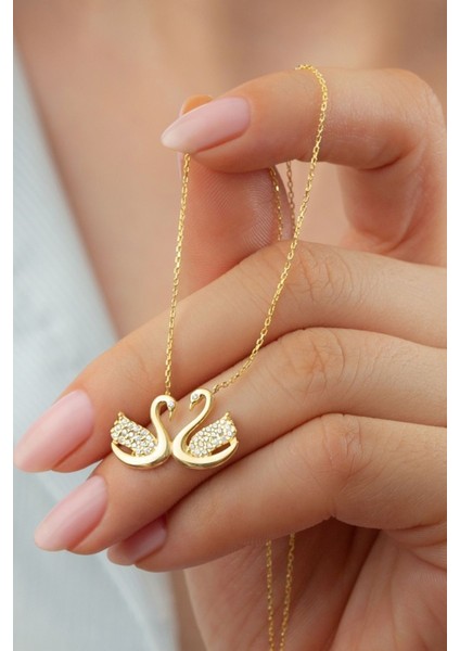 925 Ayar Gümüş Kuğu Kolye