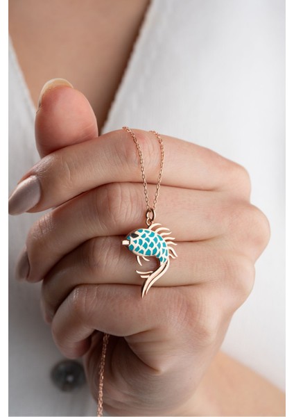 925 Ayar Gümüş Balık Kolye