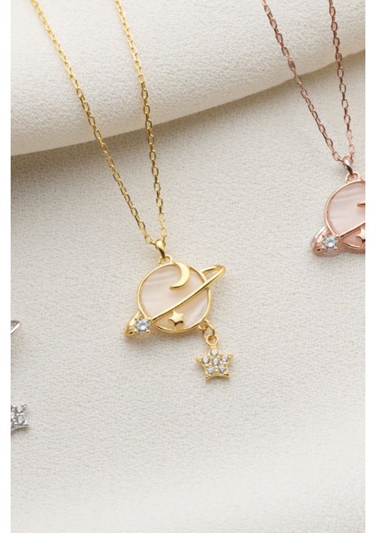 925 Ayar Gümüş Gezegen Kolye