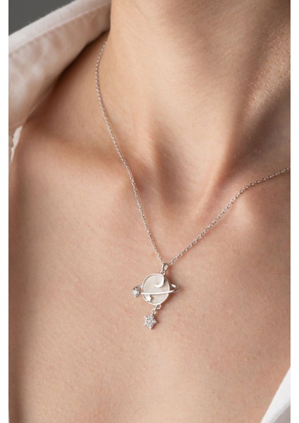 925 Ayar Gümüş Gezegen Kolye fiyatları