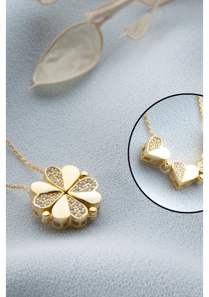 925 Ayar Gümüş Mıknatıslı Kalp Kolye fiyatları