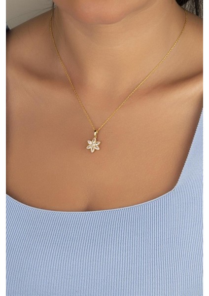 925 Ayar Gümüş Lotus Çiçeği Kolye