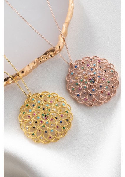 925 Ayar Gümüş Yaşam Çiçeği Kolye