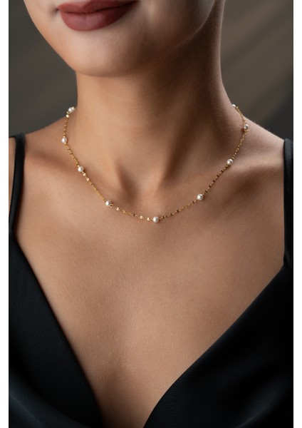 925 Ayar Gümüş Incili Kolye modelleri