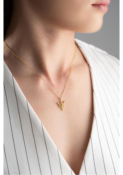 925 Ayar Gold Akrep Gümüş Kolye modelleri