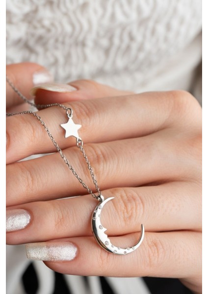 925 Ayar Gümüş Ay Dede Kolye fiyatları