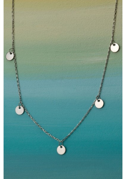 925 Ayar Gümüş Pullu Şans Kolyesi