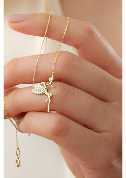 925 Ayar Gümüş Gold Peri Kolye fiyatları