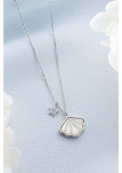 925 Ayar Gümüş Sedefli Deniz Yıldızı Kolye fiyatları