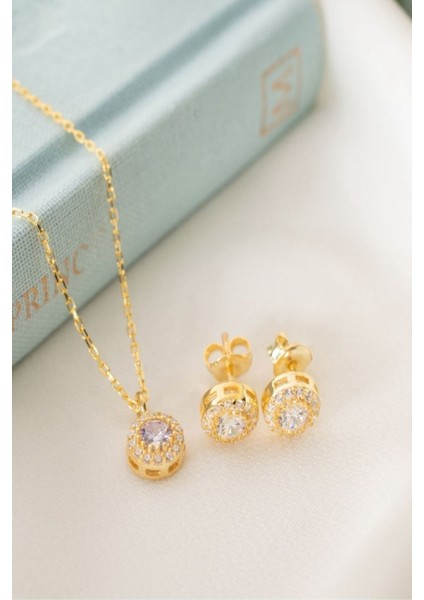 925 Ayar Gümüş Haziran Ayı Doğum Taşı ( Alexsandrite ) Kolye - Küpe Seti fiyatları