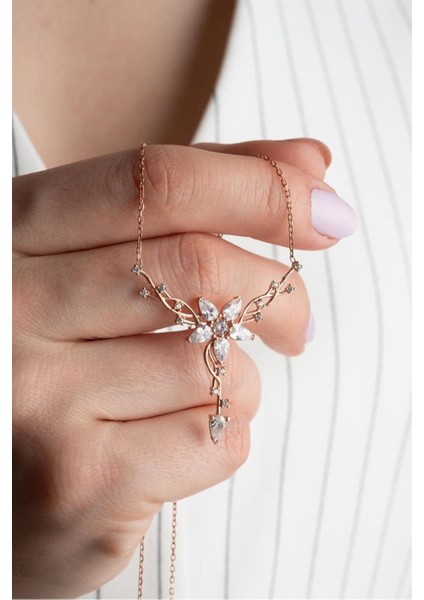 925 Ayar Lotus Çiçeği Sarmaşık Gümüş Kolye fiyatları