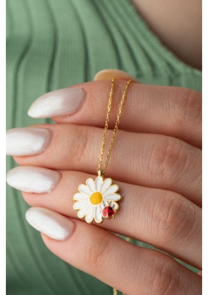 925 Ayar Gold Uğur Böcekli Gümüş Kolye fiyatları