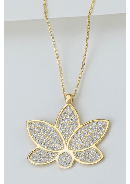 925 Ayar Gümüş Lotus Çiçeği Kolye