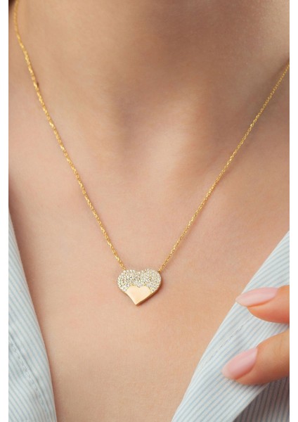 925 Ayar Gümüş Kalp Kolye modelleri