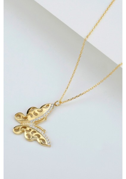 925 Ayar Gümüş Kelebek Kolye