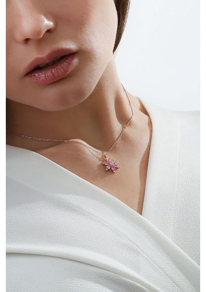 925 Ayar Gümüş Lotus Çiçeği Kolye modelleri