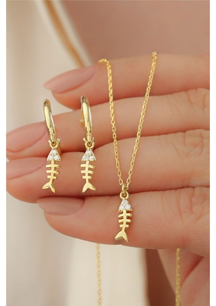 925 Ayar Gümüş Kılçık Küpe Kolye Seti fiyatları