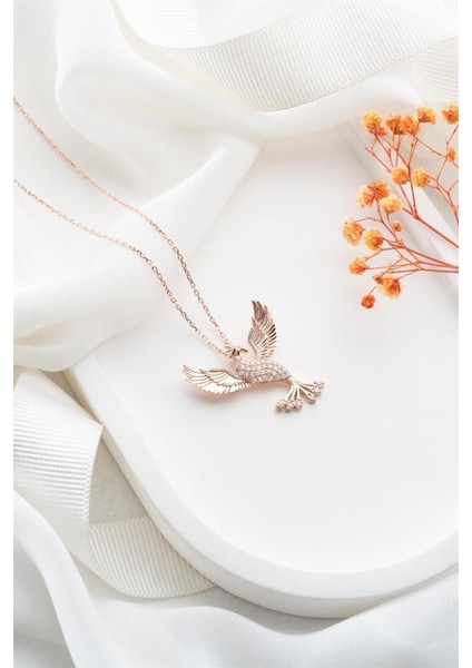 925 Ayar Anka Kuşu Gümüş Kolye