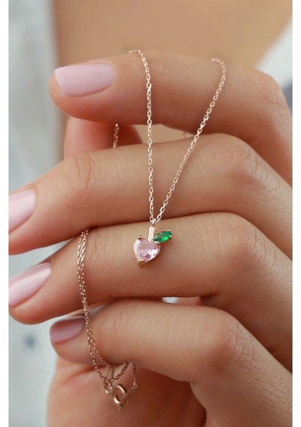 925 Ayar Gümüş Elma Kolye