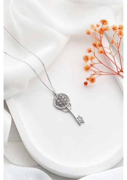 925 Ayar Anahtar Gümüş Kolye