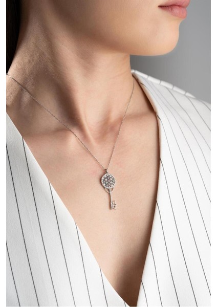 925 Ayar Anahtar Gümüş Kolye modelleri