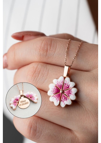 925 Ayar Gümüş Açılabilen Isimli Çiçek Kolye fiyatları