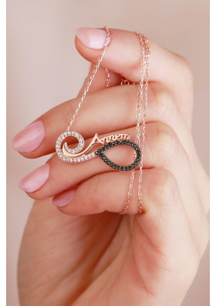 925 Ayar Gümüş Sonsuzluk Annem Kolyesi fiyatları