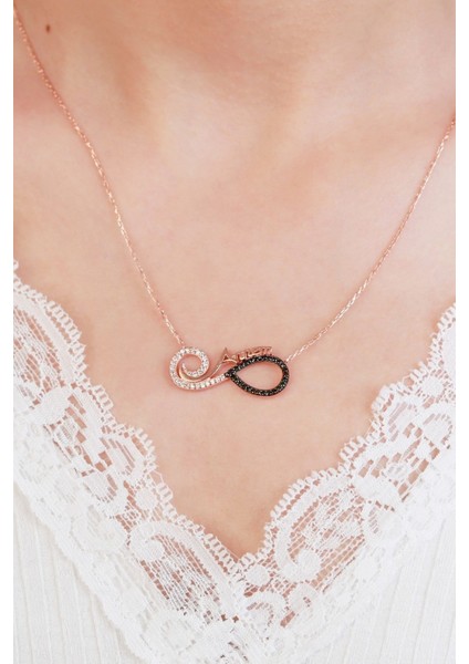 925 Ayar Gümüş Sonsuzluk Annem Kolyesi modelleri