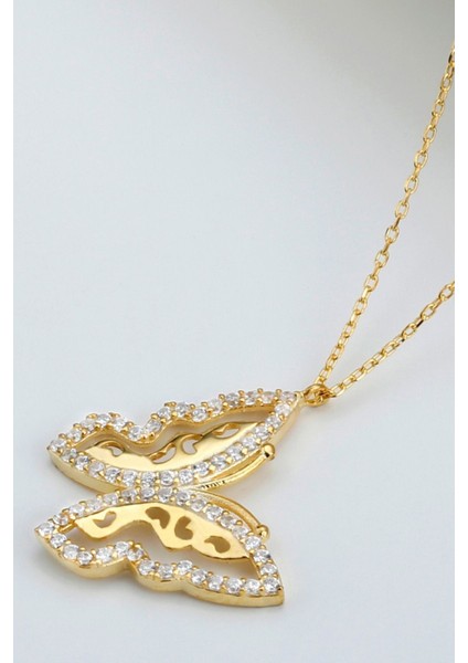 925 Ayar Gümüş Kelebek Kolye