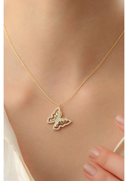 925 Ayar Gümüş Kelebek Kolye modelleri