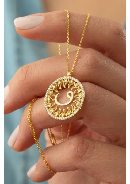 925 Ayar Gümüş Vav Desenli Kolye fiyatları