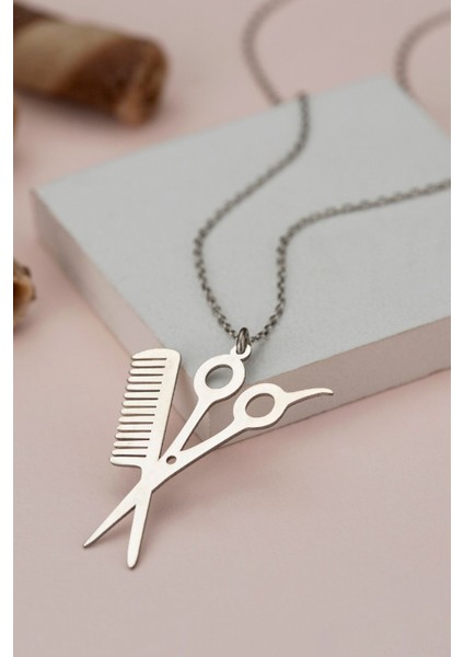 925 Ayar Gümüş Kuaför Kolye