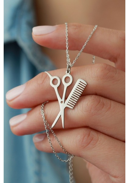 925 Ayar Gümüş Kuaför Kolye fiyatları