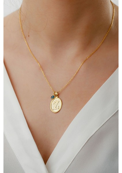 925 Ayar Gümüş Nazarlı Harf Kolye modelleri