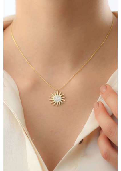 925 Ayar Gümüş Güneş Kolye modelleri