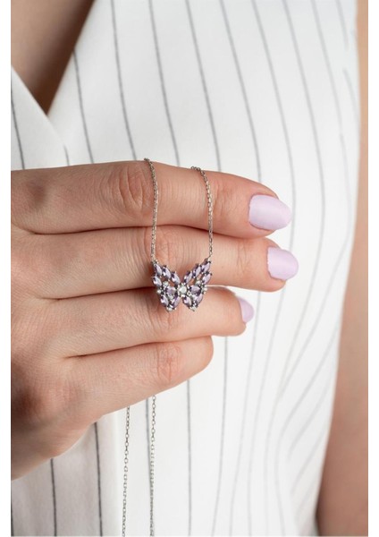 925 Ayar Kelebek Gümüş Kolye fiyatları