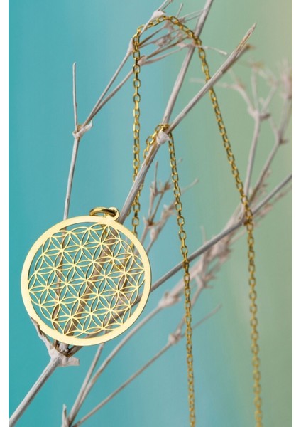 925 Ayar Gümüş Yaşam Çiçeği Kolye